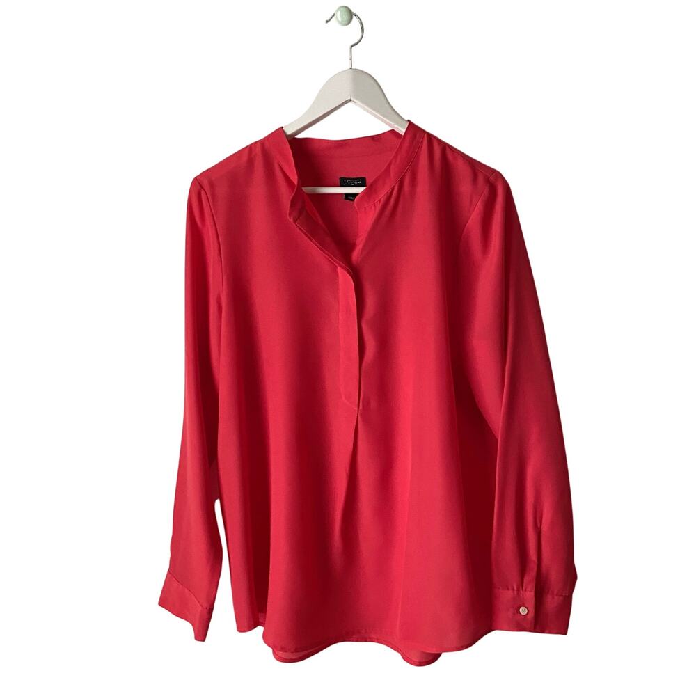 J. Crew Red Blouse Size Large